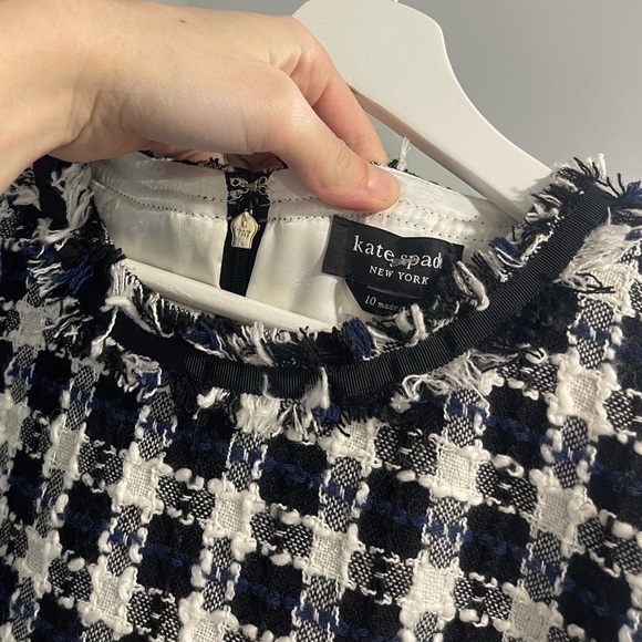 Kate spade tinsel checkered tweed dress size 10 - Picture 3 of 13